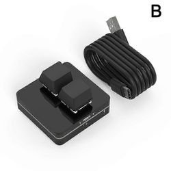 2-näppäin mukautettu makronäppäimistö mininäppäimistö kopiointi pelaaminen mekaaninen näppäimistö Musta