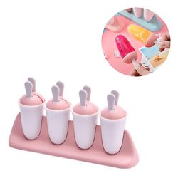 4 Fryser Is Skimmel Popsicle Maker Pink