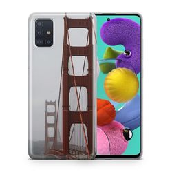 König Taske Mobiltelefonbeskytter til Samsung Galaxy A80 Case Cover Taske Kofanger Sager TPU Ny Golden Gate Bridge