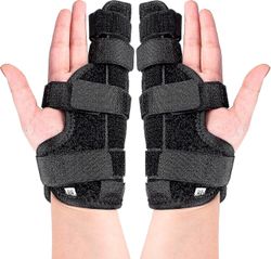 2 pakkaus nyrkkeilijä sormilasta pehmustettu tukituki Nyrkkeilijä murtuma siru Metacarpal sormilasta käsituki liipaisinsormelle
