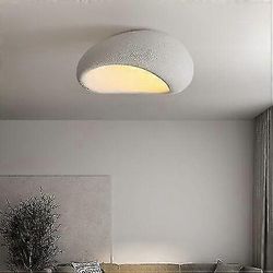 Svkbjroy moderni minimalistinen kattovalaisin, Wabi-sabi-tyylinen hartsikattovalaisin, (väri: valkoinen, koko: 20cm)-XinHan