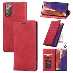 Gangxun Sag til Samsung Galaxy Note 20 Magnetisk lukning Læder Tegnebog Cover Housse Etui Shockproof - Rød