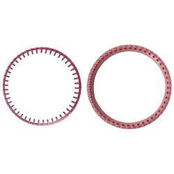 2 kpl ylärenkaan vaihto 48-neulaiseen neulekoneen lisävarusteisiin, vaaleanpunainen neulaholkki, pyöreä