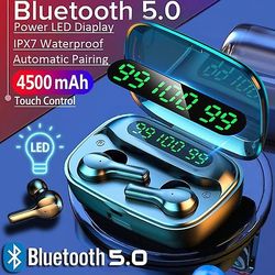9d Hifi Bluetooth 5.0 Cvc8.0 Støjreduktion Stereo Trådløst Tws Bluetooth-headset Led Display Headset Vandtætte dobbelthovedtelefoner med Power Bank...