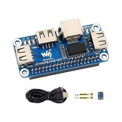 5v Rj45 Ethernet USB-hubmodul Hat Expansion Board Shield Kit til Rpi Zero W Wh 2w 2 3b Plus Blå