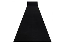 RugsX Runner skridsikker RUMBA enkelt farve tyggegummi sort 80 cm 80x540 cm