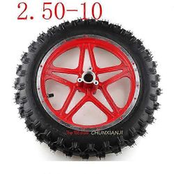 10 tuuman (10 ') mini maastopyörän nupit rengaspyörät 2.50-10 etu- tai takavanteet ja rengas maastossa Motocross M