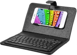 Langaton Bluetooth-näppäimistö puhelimelle, mini kannettava Bluetooth-näppäimistö suojakotelolla taitettava näppäimistö 6 9,5 cm: n Bluetooth-solun...