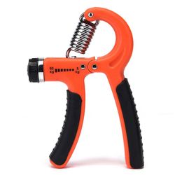 Justerbar heavy gripper greb håndled træning fitness hånd motionator En orange