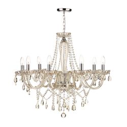 Dar Lighting Raphael lysekrone Champagne Krystal, 8x E14