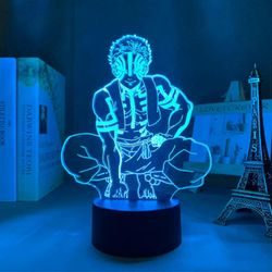 XYC Led Light Anime Akaza lasten makuuhuoneen koristeluun Yövalo Syntymäpäivä Lahjahuone sisustus 3D-lamppu Manga Kimetsu pojille Tytöt Lapset Laps...