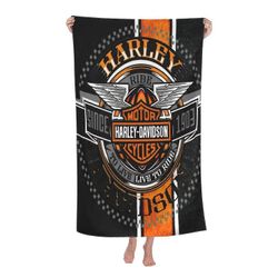 Harley Davidson-5 kylpypyyhe unisex-pyyhkeet muotipyyhe Superfine kuituiset rantapyyhkeet-DW669