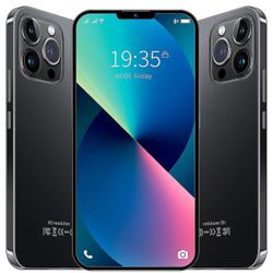 Smartphone 2022 Den mest populære mobiltelefon I13 Pro Max 7.5in Dual Card Dual Standby Sort