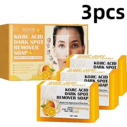 Eelhoe 3x Kojic Acid Soap Whitening Hand Soap Brightening Products hemmer melanindannelse Fjern svarte flekker Forbedre hudtonen 3 stk