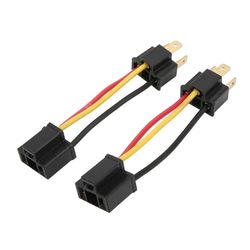 2kpl H4-ajovalojen pistorasian muunnin ajovalojen johdotussarjan sovittimen pistokkeen vaihto H4656 H5054 H6052