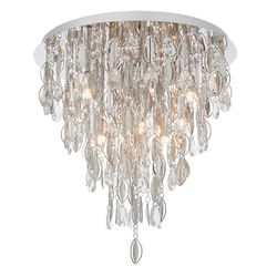 Endon Lighting Endon Melody - 6 Light Flush Light Chrome Plate & Clear Crystal, G9