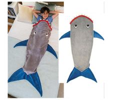 Yunshu Haj havfrue Hale Tæppe Kids's Sleeping Blanket Dobbelt Flannel shark