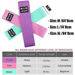 3pcs Høj kvalitet Ny Fitness Resistance Yoga Stretch Band Resistance Bands Multifarve