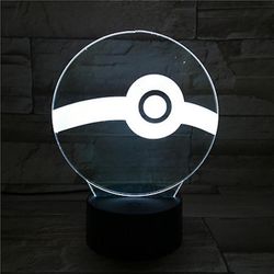 2024, pokeball 3d led nattlampa sovrum bordslampa färgbyte