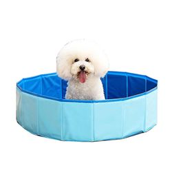Sammenklappelig kæledyr swimmingpool blå 60*20cm