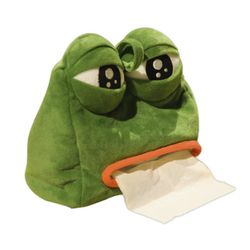 Papir Container Tegneserie Sad Lille Frog Tissue Box Garden Home Office Toilet Indretning Serviet Tissue Holder Gave Papir boks