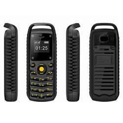 B25 Dual-SIM Mini Bar Puhelin 0,66 tuuman näyttö 2G GSM matkapuhelin - musta As Shown