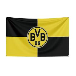 Syntynyt kaunis 3x5 Borussia Dortmundin lippu polyesteripainettu kilpa-urheilubanneri sisustukseen B 90 x 150cm