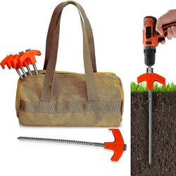 Kuusikulmainen valaiseva naularuuvi teltan panoksiin Maa-ankkurit ruuvataan sisään Monivärinen Free Size