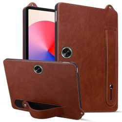 OnePlus pad go oppo pad air 2 kotelo käsihihna jalusta nahkainen tabletin kansi - ruskea Monivärinen Brown