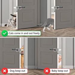 2 st Cat Door Holder Latch, flex Latch Strap Låt katter komma in och säkra Baby Proof, justerbar Cat Door Alternative-yujia 4PCS