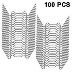 100 stk rustfritt stål glass klips, W type drivhus klipp, for drivhus