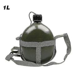 Alumiini Military Army Flask Viini Vesipullo Ruoanlaitto Kuppi W / Olkahihna Vaellus Camping