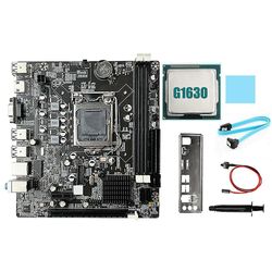 B75 stasjonært hovedkort + g1630 CPU + SATA kabel + bryter kabel + baffel Lga1155 DDR3 For I3 I5 I7-serien P