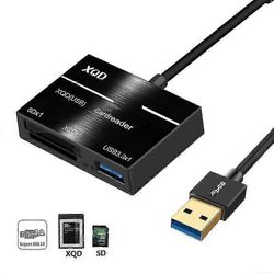 USB 3.0 Xqd / SD-kortinlukijan keskittimen sovitin Superspeed Flash -muistikortin luku-/kirjoituslukijaliitin Sony G -sarjalle