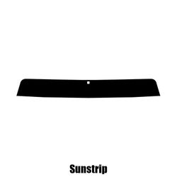 Window-Tint Sun Strip til Jaguar XJ 4-dørs Saloon - 1995 til 1997 pre-cut sunstrip 5% limo sort