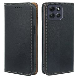 Motorola Moto G86 5G -kotelo lompakko RFID-estävä nahkainen puhelimen kansi vahva magneettinen suljin - Bla Musta Black