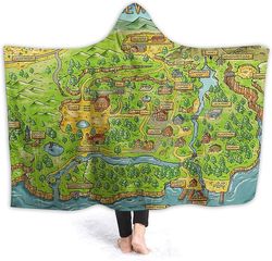 Stardew Valley Kartta Muoti pehmeä hupullinen huopa 80 "" X60 60x50in 150x125cm