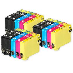 Go Inks 3 sarjaa 4 + ylimääräistä mustaa mustekasettia korvaamaan Epson T2996+2991 (XXL-sarja) Go-musteiden yhteensopiva/ei-OEM-valmistaja (15 must...