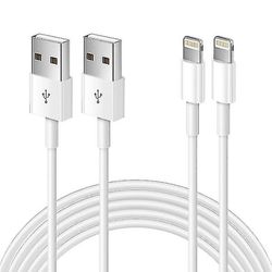 2-pakkaus Yhteensopiva Apple iPhone -laturikaapelin kanssa 1 m, Apple Lightning - USB-kaapelijohto 1 metrin nopeasti latautuva Apple-puhelimen pitk...