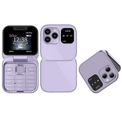 minipuhelin SERVO i16 Pro - Dual SIM 2G 32MB + 32MB käännettävä taitettava puhelin - violetti Monivärinen Purple