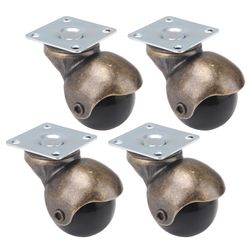 4 X grøn bronze 1,5 tommer drejelig kugle hjul hjul hul dia 5mm