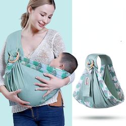 Jying Baby Wrap Carrier Newborn Sling Dual Use Infant Nursing Cover Carrier Mesh Stof Amning Luftfartsselskaber Op til 130 Lbs (0-36 måneder) rød
