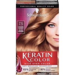 Schwarzkopf keratiinin väri pysyvä hiusten väri kerma, 7,5 karamelli blondi