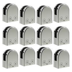 6-8mm 8-10mm 10mm-12mm pakkaus 4/12 lasipuristinta, 304 ruostumattomasta teräksestä valmistettua lasikaidepuristinta | Lasikiinnikkeiden kannatinpi...