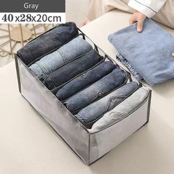 Ceyue Skuffe Type Lingeri Organizer Soveværelse Compartment Mesh Sok Organizer Foldbar T-shirt Jeans Organizer grå 2pcs