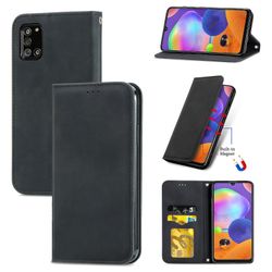 Gangxun Sag til Samsung Galaxy A31 Magnetisk lukning Læder Tegnebog Cover Housse Etui Shockproof - Sort