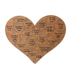 32kpl syitä, miksi rakastan sinua puinen sydänpalapeli, vuosipäivän rakkauspalapelilahjat vaimolle, aviomiehelle, gi kuten kuvassa näkyy