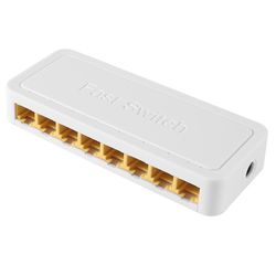 8 porte Rj45 Gigabit Ethernet-switch 1000 Mbps mininetværksswitche Vlan Ethernet Splitter Lan Hub Hvid