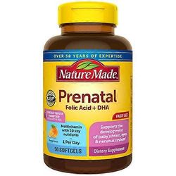 Nature Made Prenatal Multi + DHA, 90 välilehteä (1-pakkaus)
