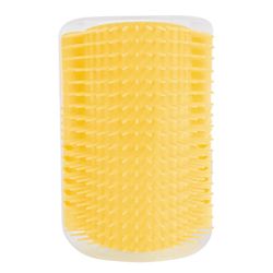 Katte Børste Corner Cat Massage Self Groomer Comb Brush, Gul Farve